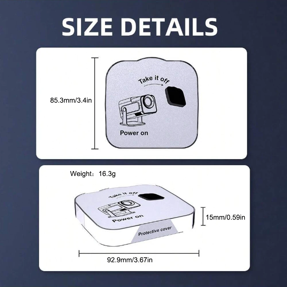 HY320mini 프로젝터 렌즈 커버, 휴대용 방진 보호 렌즈 커버, 홈 비디오 프로젝터 렌즈 커버