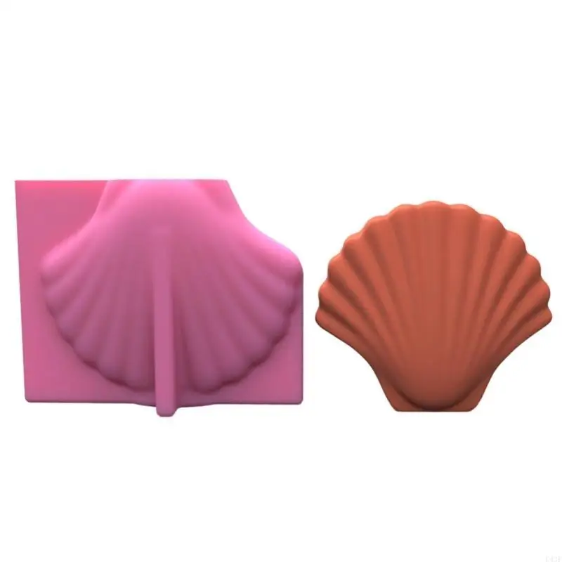 

K43F Geometric Scallops Gypsum Silicone Molds for Making Plant Flower Pot