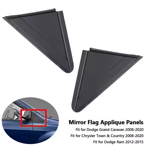 Car Door Mirror Triangle Plate Cover Flag for Chrysler Town &amp; Country Dodge Grand Caravan 2008-2020 1AN69RXFAB 1AN68RXFAB