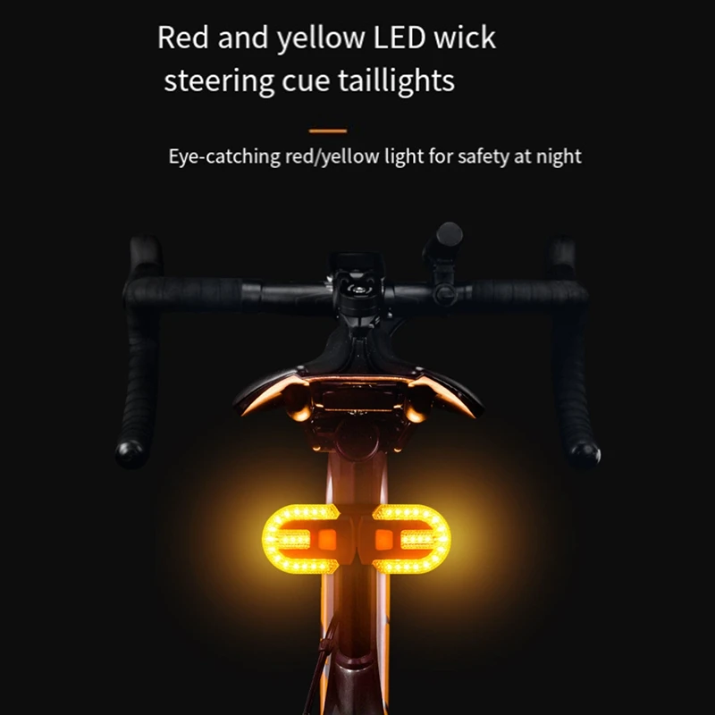 LED Bicycle Remote Control Turn Signal Taillight Waterproof Bike Warning Lamp For Outdoor Cycling Replacement Accessories