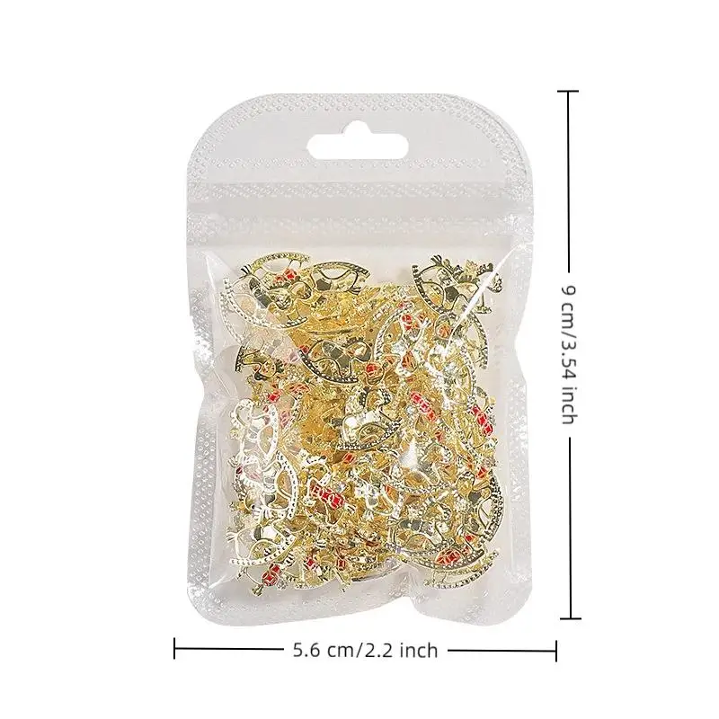 10 قطع الكرتون الحصان مسمار الفن زينة 3D البريق الإبداعية السنة الصينية الجديدة مسمار سحر حجر الراين DIY أدوات مانيكير