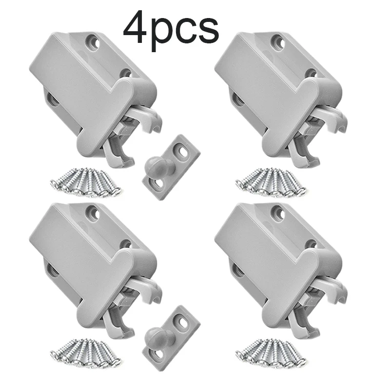 Kitchen Push To Open Touch Latch Release Tools 4pcs 55x43mm ABS Bookcases Cupboard Drawer Accessories Hardware