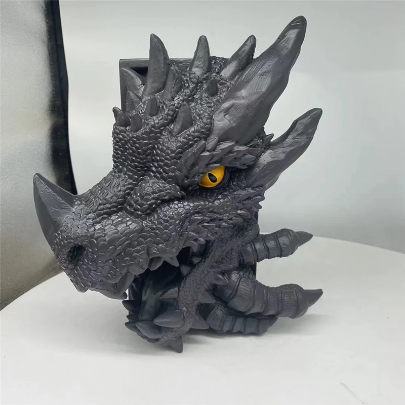 A19E-Dragon Book Holder Friar Dragon Bookends Book Ends, Suporte para livro de resina de 7 polegadas