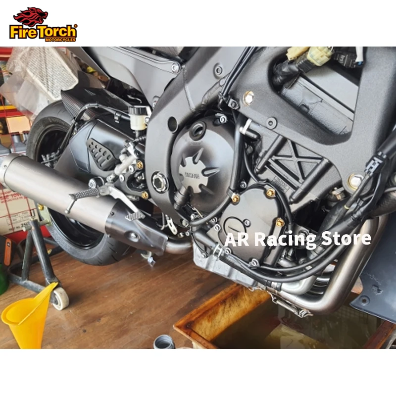 Slip For Yamaha YZF R6 2017 2018 2019 2020 Full System Motorcycle Exhaust Escape Moto Front Link Pipe Connect Original Muffler