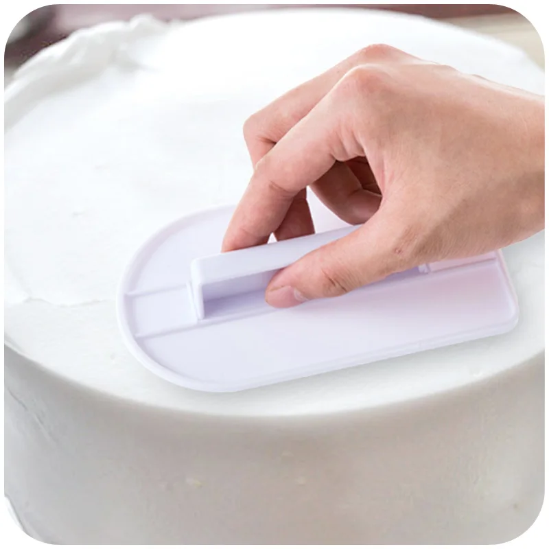 Silicone Cake Smoother Polisher Scraper Tools Cake Decorating Smoother Fondant Sugarcraft DIY Pastry Baking Tools Color Random