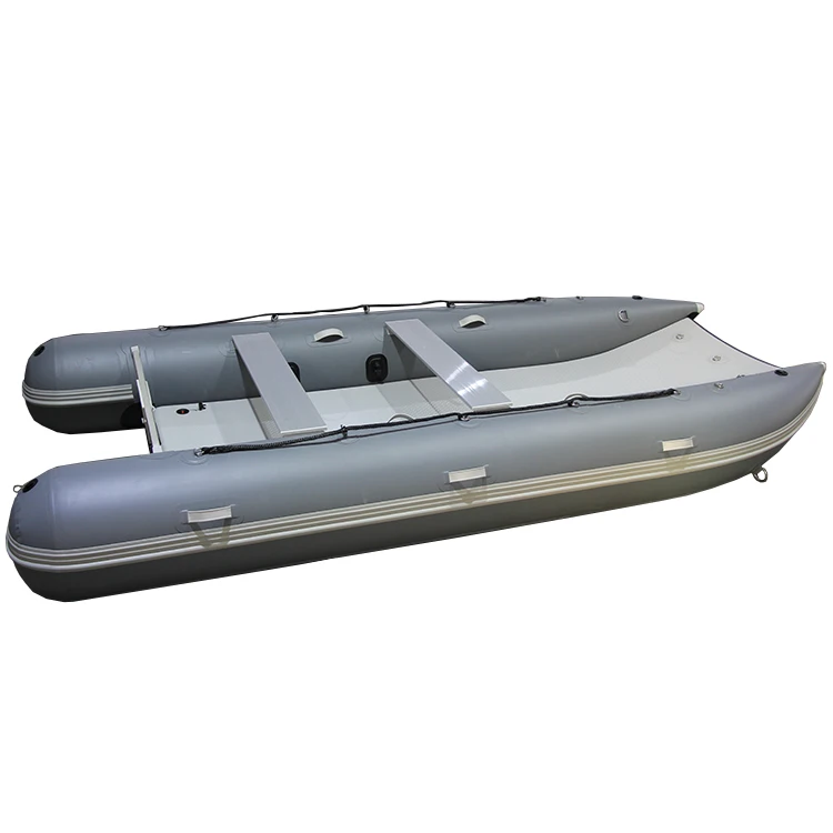 

MC 400 Catamaran PVC Hypalon Inflatable Sport Yacht Outdoor Entertainment Boat And Aluminum Floor For Fishing