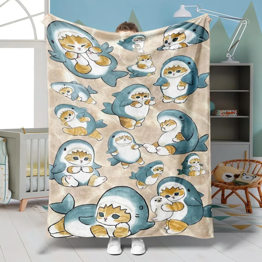 

Плед Mofusand Mofumofu Cat Limited Edition: Привлекательный дизайн, идеальный праздничный подарок для молодых пар, модный декор для дома