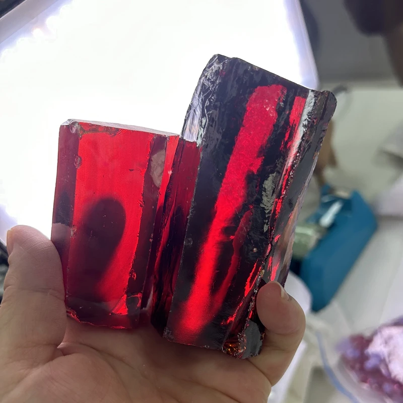 

500grams Garnet Red Raw Gemstone Synthetic Cubic Zirconia Uncut Gem CZ Stones Rough