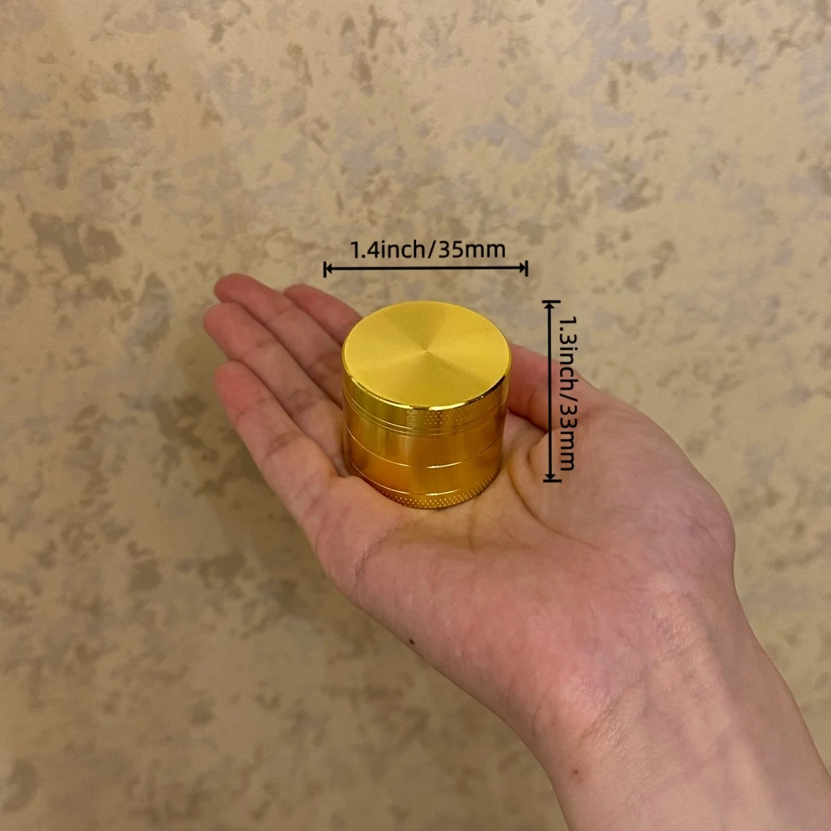 1.4/1.8inch Gold Laser 4-Layers Herb Grinder Vanilla Zinc Alloy Crusher Metal Raw Cutter Manual Grinder Grass Smoking Tool Gift view 4