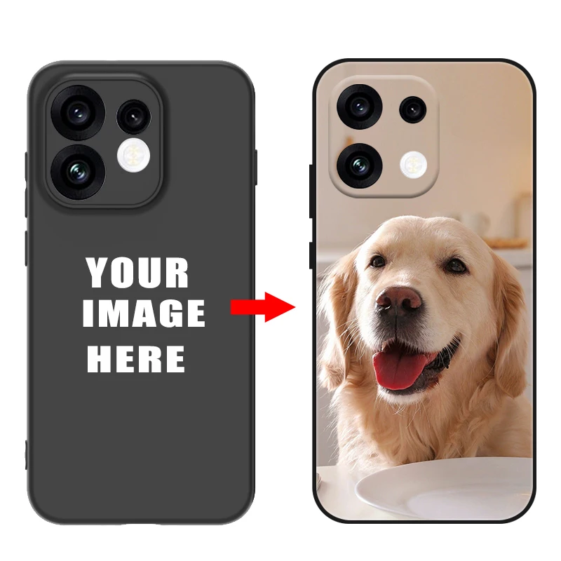 Customized DIY Photo Case for OPPO Reno 16FS 16 Pro 16C 15 FS 14 13 12 11 F S 10 9 Pro Plus FS Black Soft Cover Reno15 Pro Max