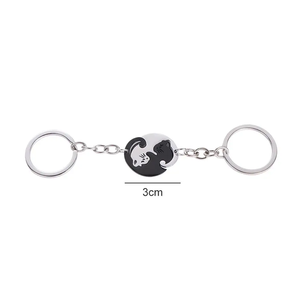 1Pair Cute Accessories Animal For Women Men Jewelry Souvenirs Dog Key Rings Car Keyrings Cat Key Chain Couple Keychain