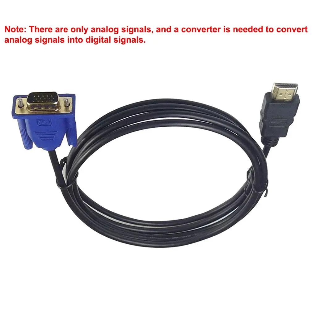 1M HDMI-compatible Cable HDMI-compatible To VGA 1080P HD With Audio Adapter Cable HDMI-compatible TO VGA Cable dropshipping