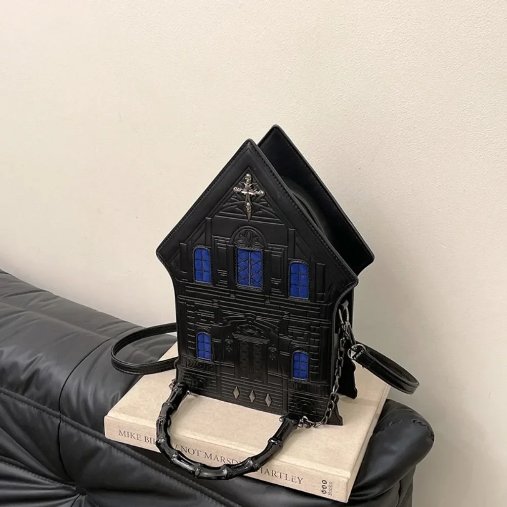 Creative Women's Bag Three-dimensional House Shaped Makeup Bag Fashionable Tote Bag Travel Essentials Halloween Gift