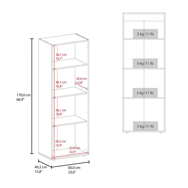 Armoire haute à 3 portes avec 4 étagères – Armoire autoportante pour chambre ou entrée en finition wengé
