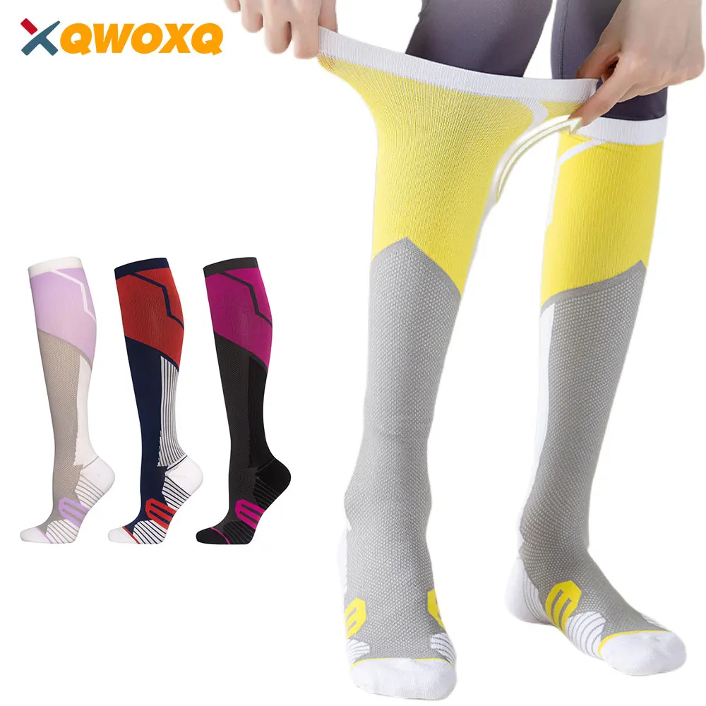 1Pair Sports Varicose Veins Socks Compression Stockings Nurse Cycling Socks for Diabetics Running for Men Diabetes Nature Hiking