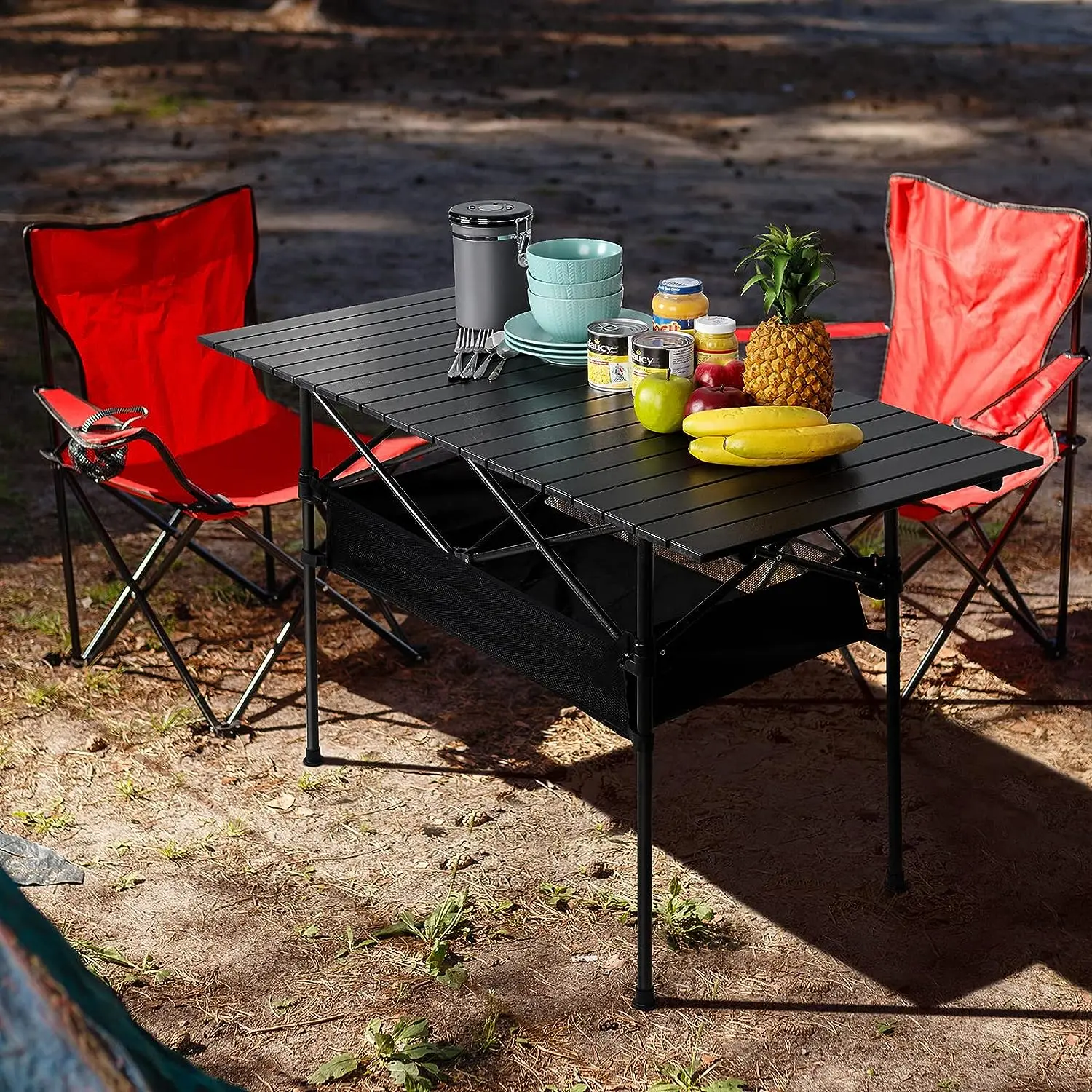 Mesa de Camping de aluminio, impermeable y resistente al óxido mesa de Picnic, escritorio portátil