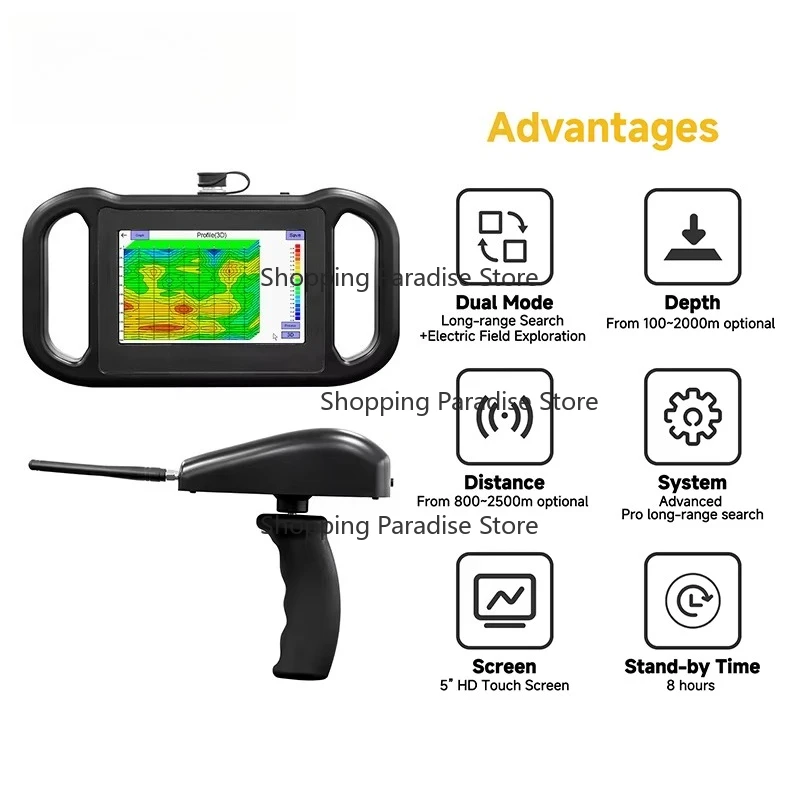 

RS Series Geophysical Survey Equipment Groundwater Searching Deep Water Detector 200m Long Range for Underground