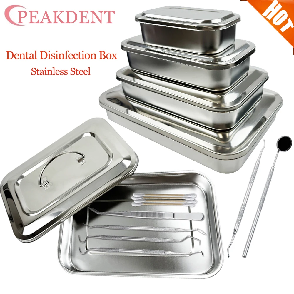 

Dental Tray Surgical Nursing Lid Medical Equipment Steriliser Container For Dentist Storage Box Stainless Steel Disinfection Box