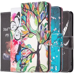 40SE Flip Case For TCL 40 SE Case Painted Pattern Leather Cases on For Etui TCL40SE TCL 405 30 SE 305 306 Stand Phone Cover Capa