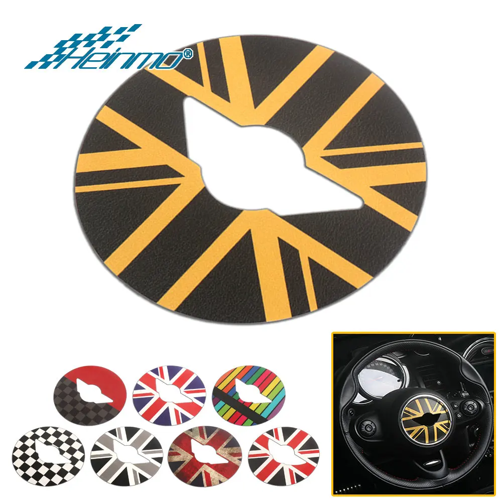 

Car Interior Decor For Mini JCW Cooper R50 R52 R53 R55 R56 R60 R61 F54 F55 F56 F60 Steering Wheel PU Leather Sticker