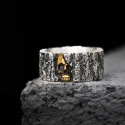 New in Original Design 925 Thai Silver Skull mens rings Retro and Exquisite Hip Hop Style Ring Party fine Jewelry Gift