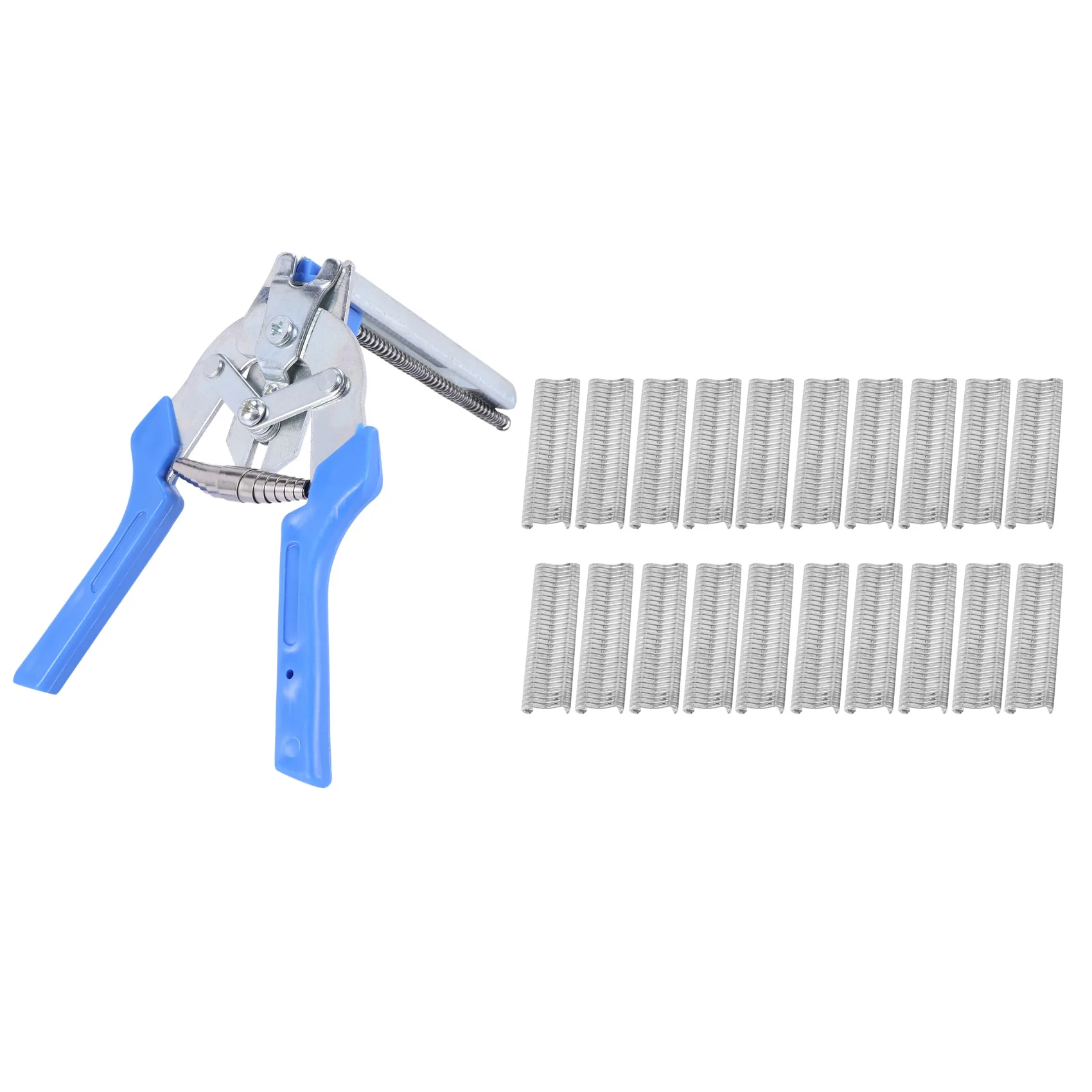 1pc Hog Ring Plier Tool and 600pcs M Clips Chicken Mesh Cage Wire Fencing Crimping Solder Joint Welding Repair Hand Tools