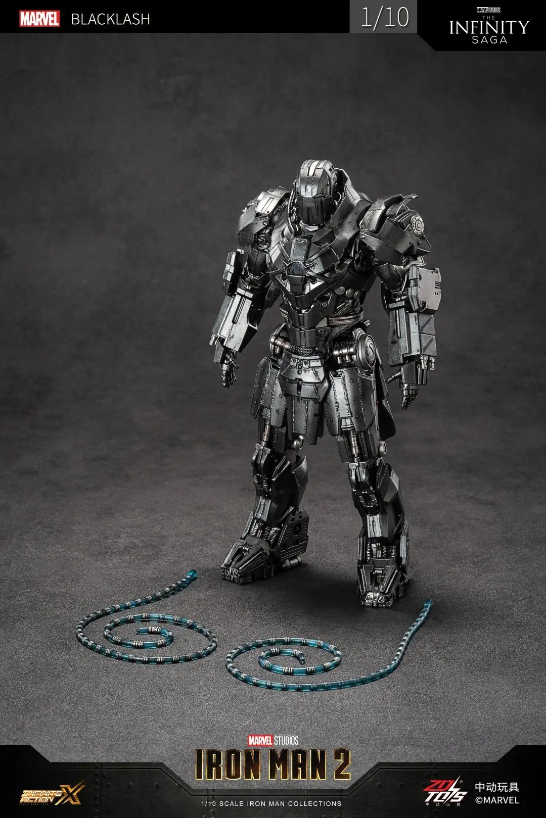 Original ZDTDS Iron Man Tony Stark Whiplash Blacklash Iron Monger MK3 Action Figure Sammlung Film Modell Puppe Spielzeug WEIHNACHTEN Geschenke – Detail 18
