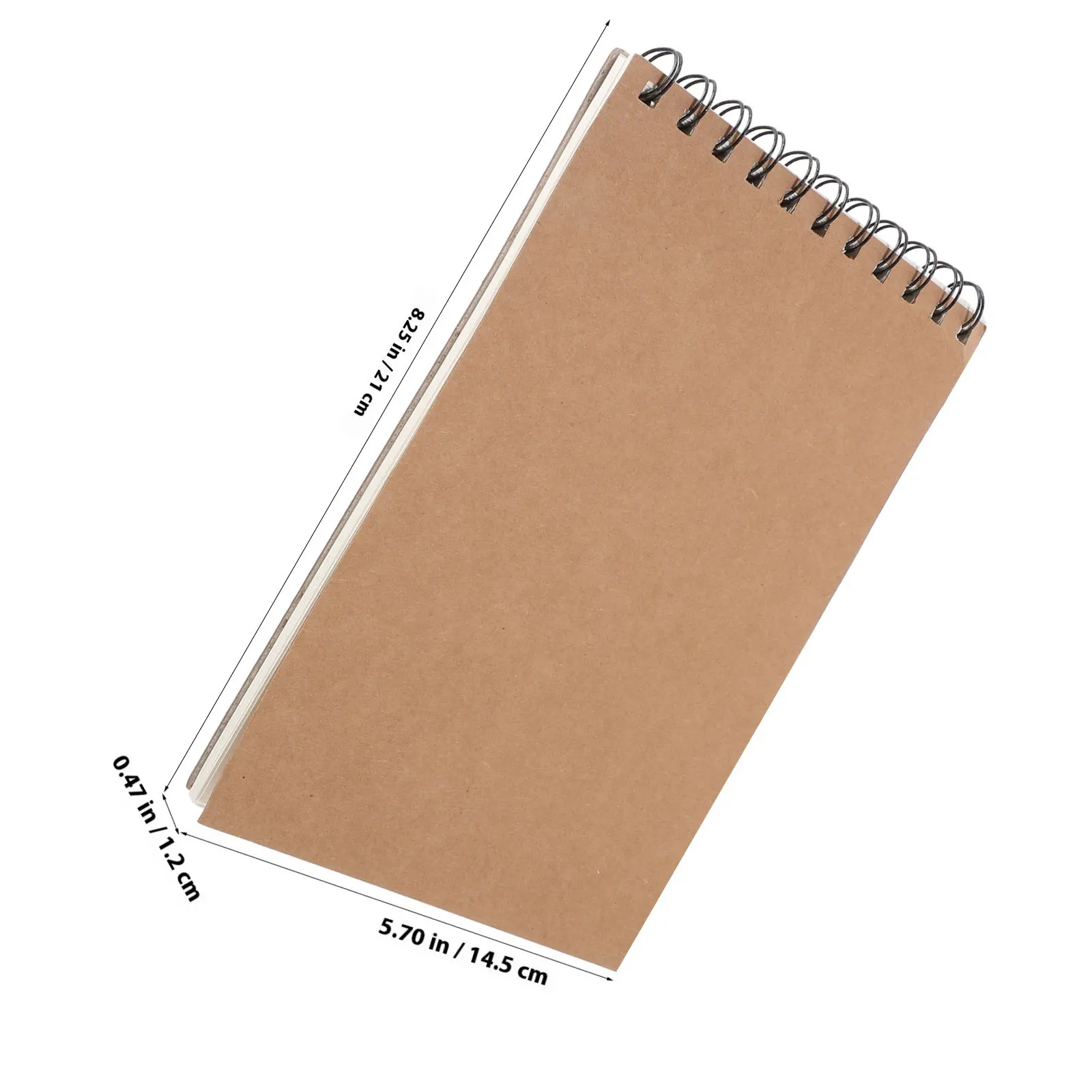 8K 16K Kraft Paper Sketchbook A5 Portable Spiral Binding Drawing Notebook Unlined Drawing Pad for Students Spiral Sketchpad