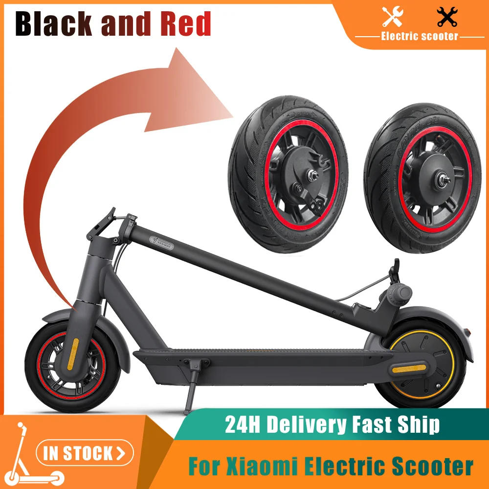 

10Inch Kickscooter Front Wheel Hub with Vacuum Tubeless Tire Assembly For Ninebot Max G30 Electric Scooter Spare Replcement Part