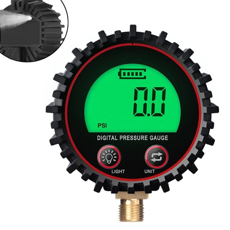 مقياس ضغط الغاز الرقمي مع M11 أسفل موصل رن إلى 255psi دقة 1%