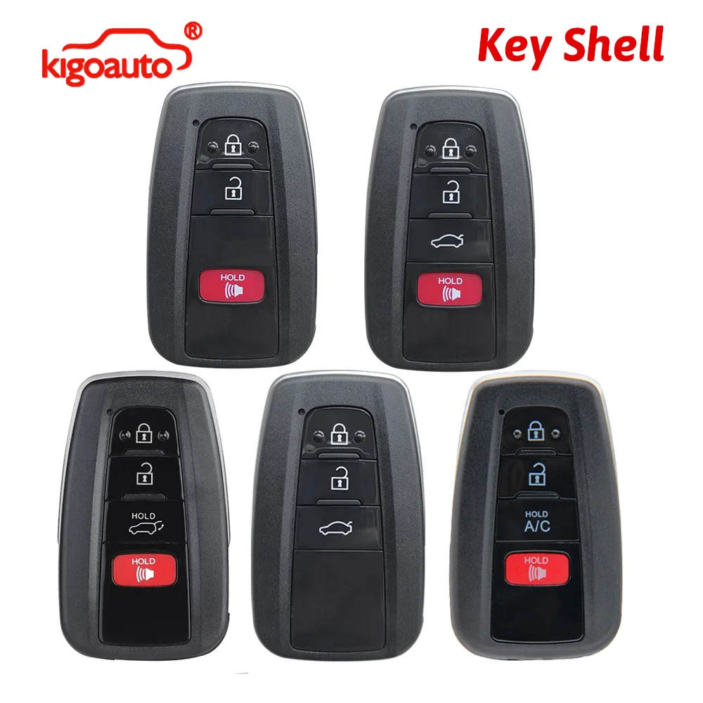 

kigoauto Remote Key Case Shell 3/4 Button HYQ14FBC HYQ14FBE B2U2K2R for Toyota RAV4 Camry Prius Corolla Prime 2016-2022