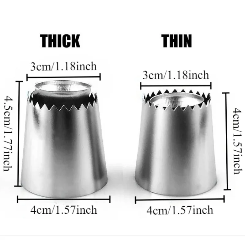 1/2 قطعة من ملفات تعريف الارتباط المخبوزة مع أطراف أنابيب مجوفة ، ملحقات مخبز الأنابيب اليابانية الشهيرة من روميو #5