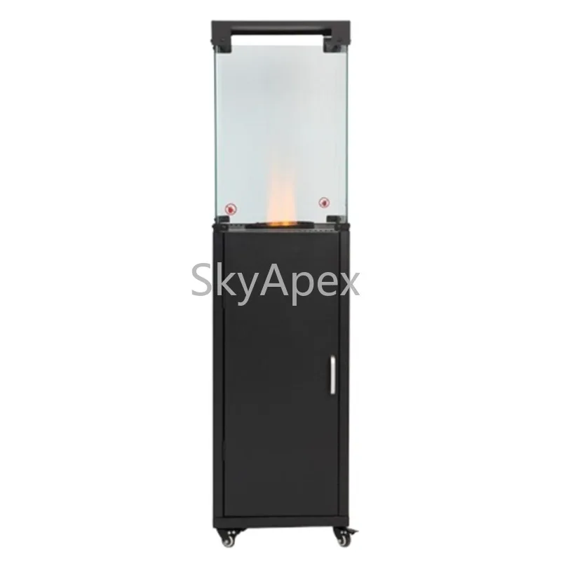 

BSCI ISO9001 Factory Direct Sales Stand Portable LPG 14kW Gas Patio Heater Garden Terrace Square Shape Gas Fireplace CE Approved