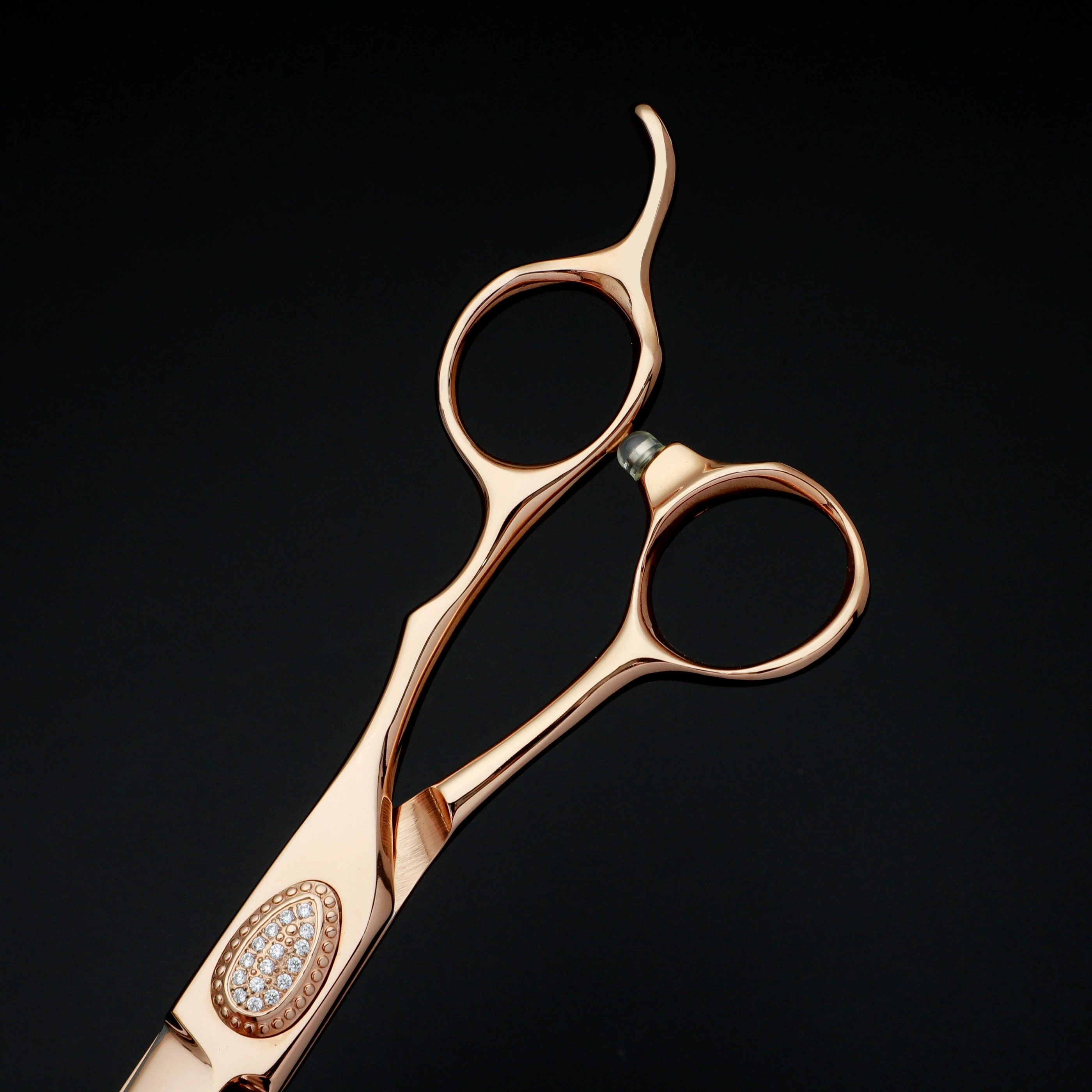 Professionelle Friseurschere aus Roségold, Friseurschere aus erstklassigem VG10-Stahl, 6 bis 7 Zoll Friseurschere, scharf und langlebig – Detail 5