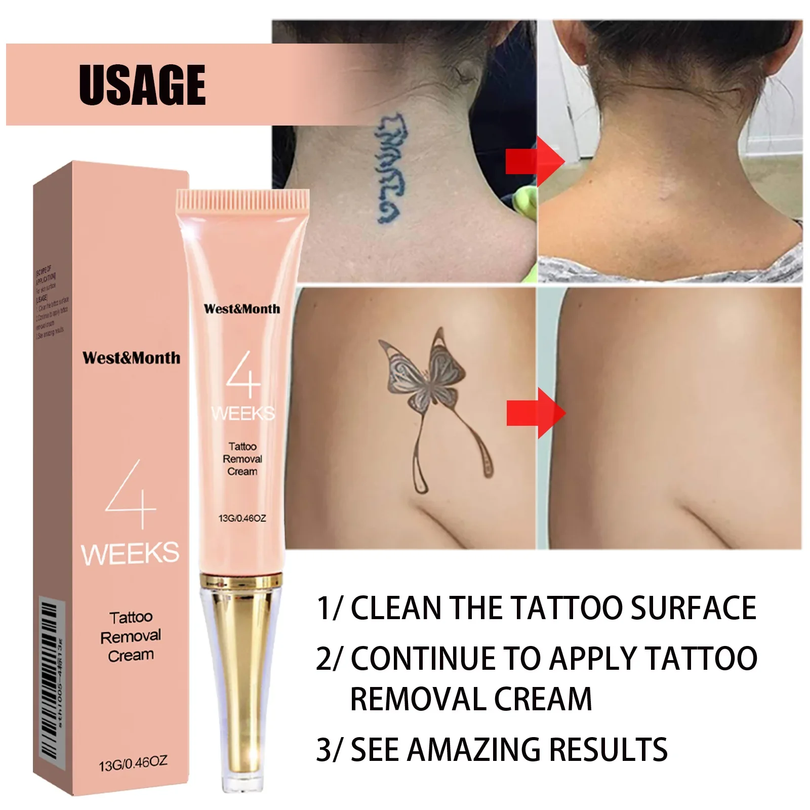 

West & Month Tattoo Cleaning Agent Eyebrow Tattoo Aftercare Water - Effective Tattoo Removal Solution for Quick Recovery