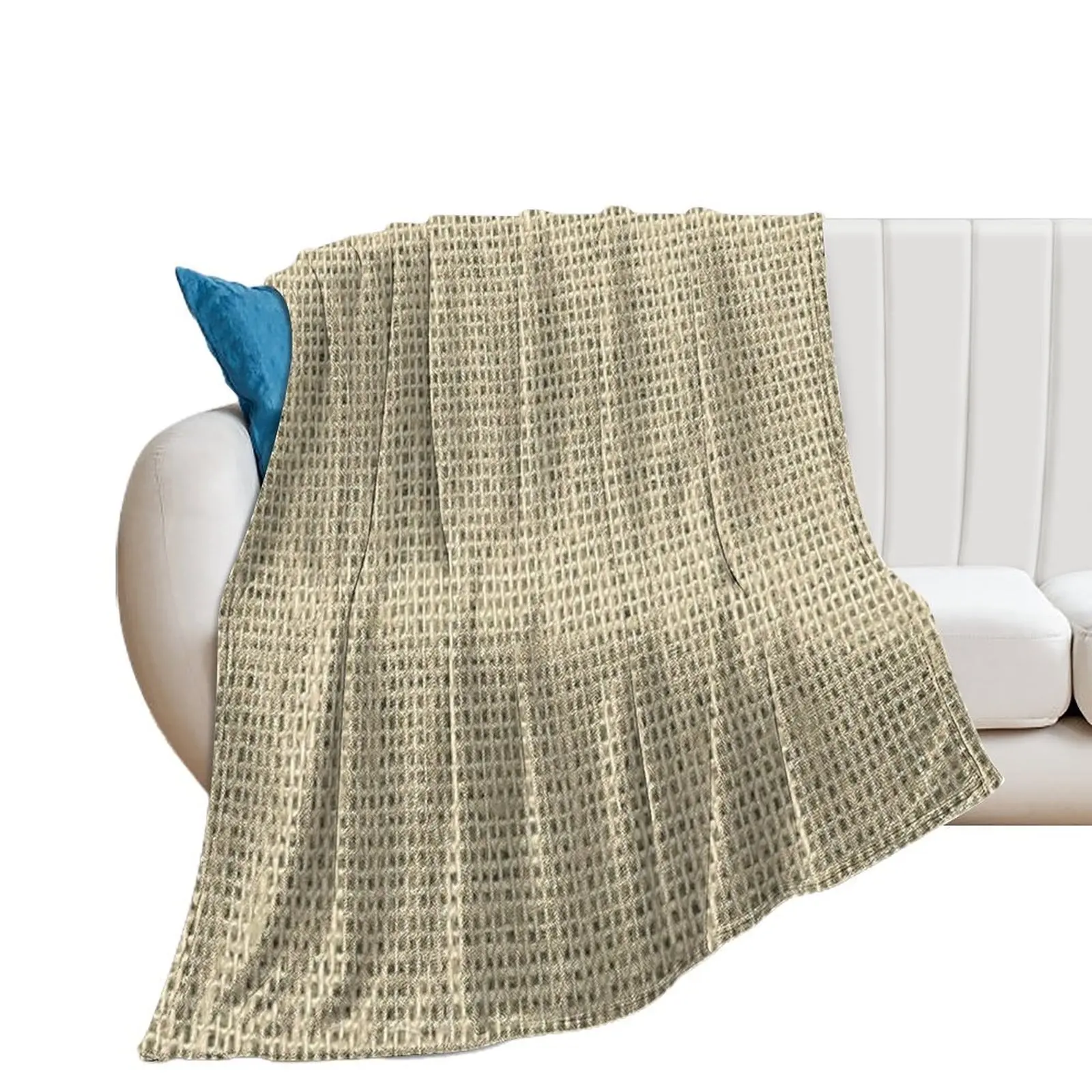 

Rustic Burlap | Farm Style Texture Throw Blanket Soft Plaid Vintage Comforter Large Blankets