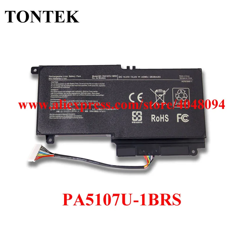 Batería de 14,4 V, 43Wh, PA5107U, PA5107U-1BRS, para Toshiba Satellite L45, L45D, L50, P55, P55-A5312, L55, L55T, P50-A, P55, S55-A5275, S55-A5294
