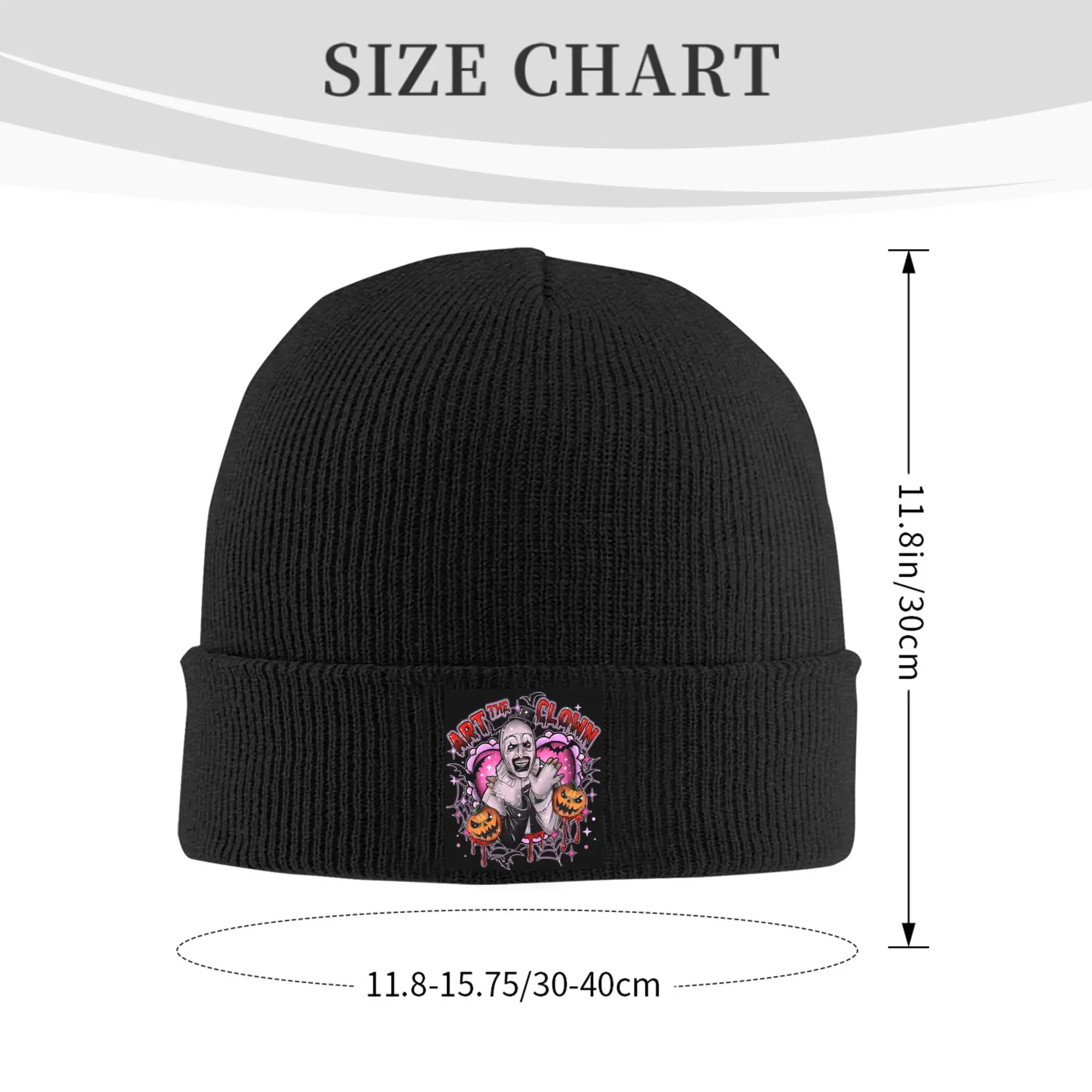 Custom T-Terrifiers Halloween  Beanie Cap Unisex Winter Warm Bonnet Femme Knit Hat Cool Outdoor Cartoon Skullies Beanies Cap