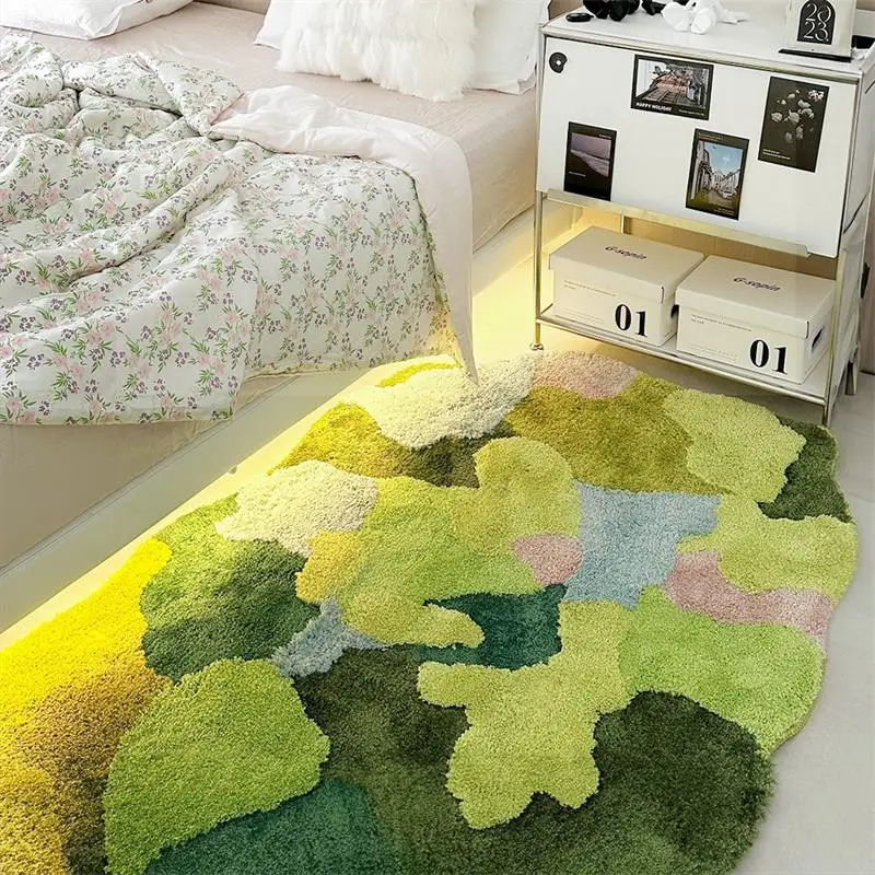 Irregular Chocolate Moss Carpet For Living Room Large Soft Rugs For Bedroom Home Decor Tuffted Carpet Kids Room Anti Slip Mat