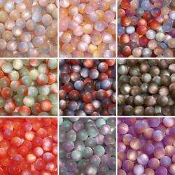 50pcs/lot 8mm Matte Resin Beads Multicolor Round Loose Bead for Diy Charms Bracelet Necklace Jewelry Making Accessories
