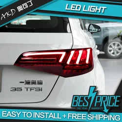 AKD Rear Lights for A3 Sportback LED Tail Light 2013-2016 S3 Rear Lamp DRL Dynamic Signal Reverse Automotive Accessories