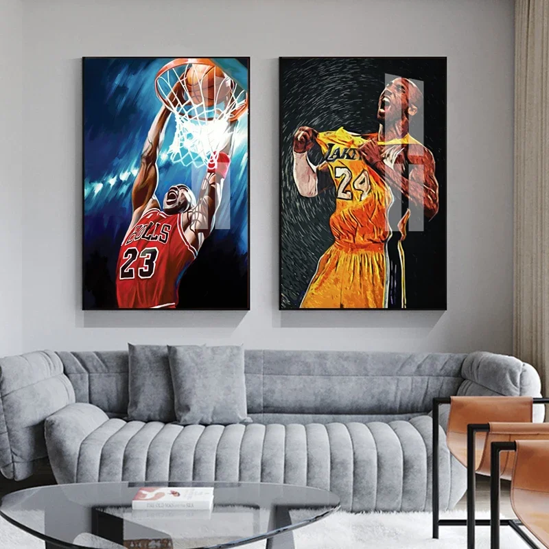 NBA Basketball Star Poster Canvas Art Modern Artist Home Wall Decoration Living Room Bedroom Digital Mural Picture