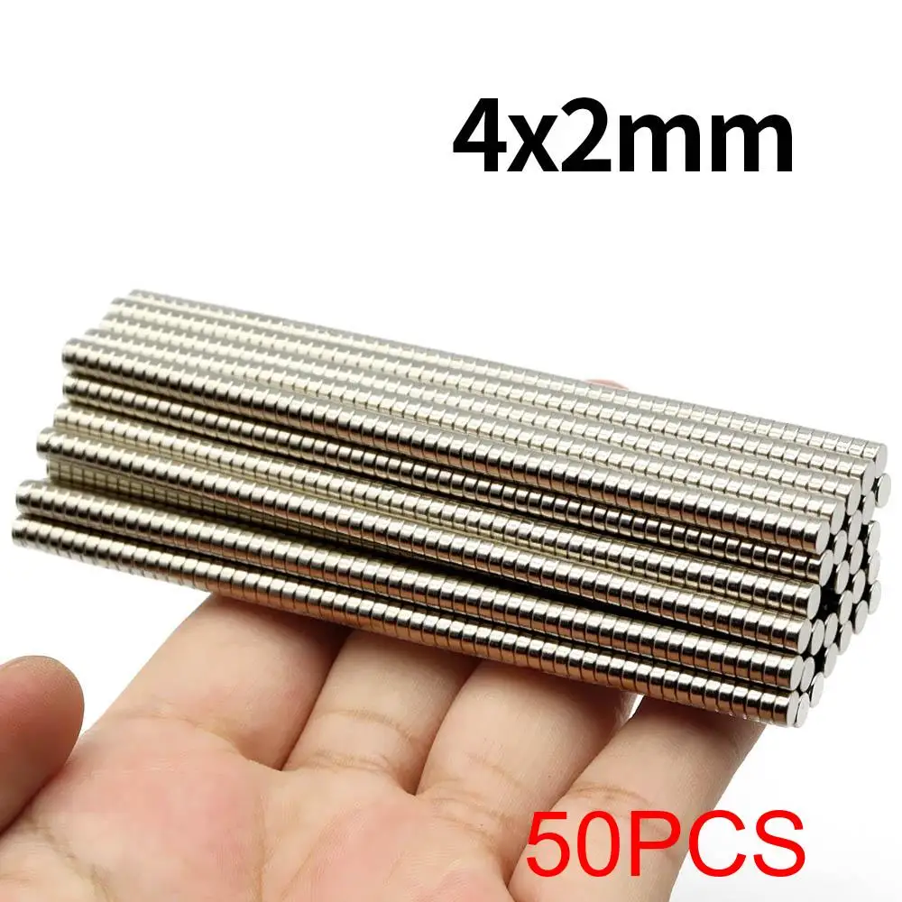 4x2mm supersterke neodymiummagneet N35 NdfeB permanente magnetische imanes ronde krachtige magneten koelkast