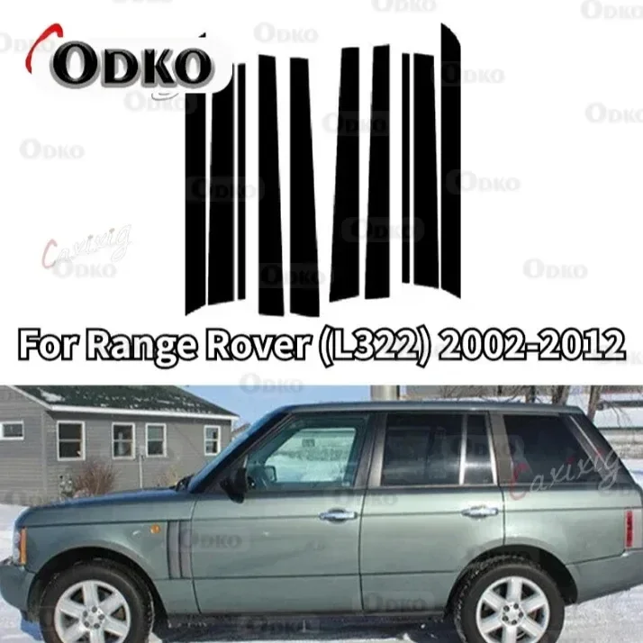 

10 шт. полированные стойки столба для Range Rover (L322) 2002, 2003, 2004, 2005, 2006-2012, наклейки на отделку окна двери, декоративные аксессуары