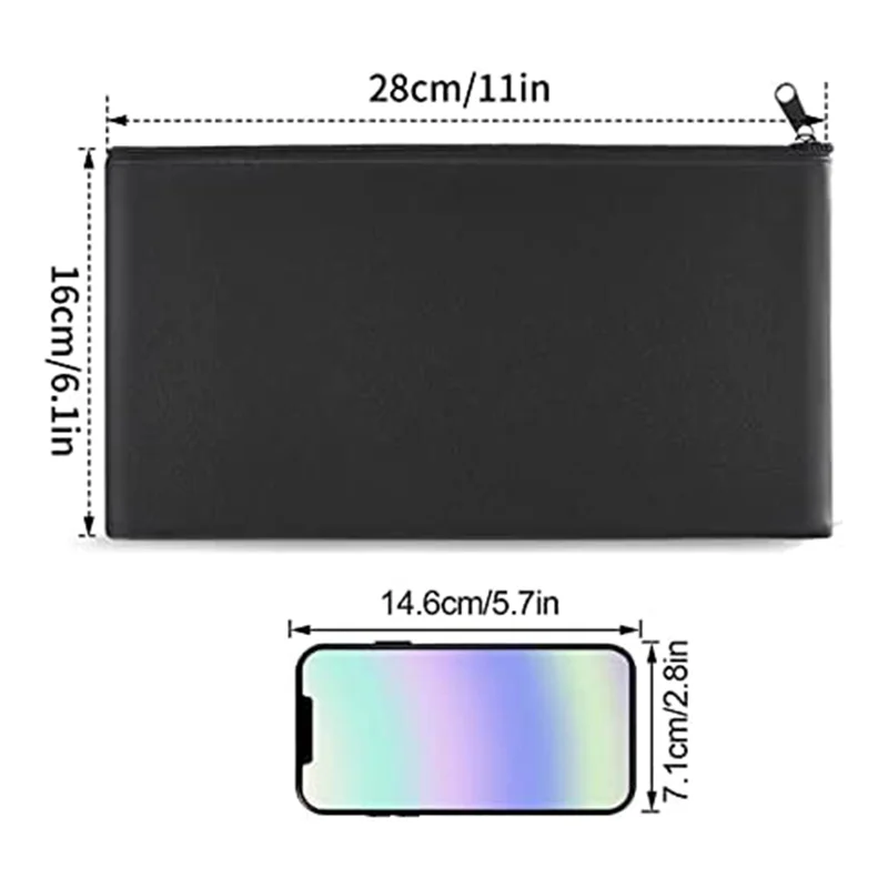 أكياس نقود ABQR مع سحاب للنقود، وحقيبة النقود، وحقيبة النقود، وحقيبة النقود، وحقيبة البنك، مقاس 11 × 6.1 بوصة، قطعتان