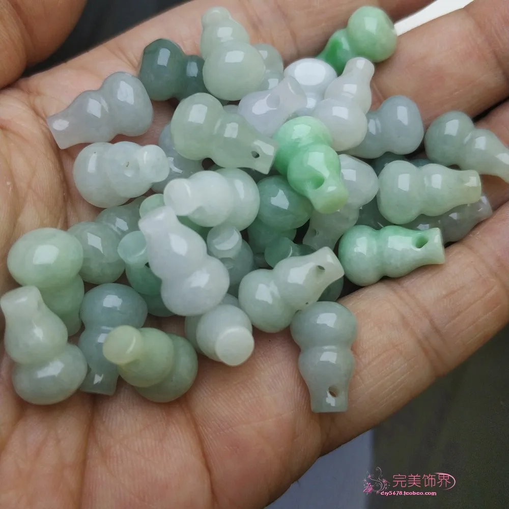 Jade A Cargo Horizontal Hole Small Gourd Pendant Waist Chain Bracelet Bag Hanging Loose Beads Passepartout Treasure Gourd Beads