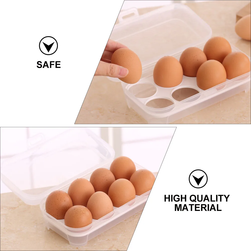 

2Pcs Egg Storage Box Container Protective Holder Tray Refrigerator Save Space Efficient Kitchen Tidy Clean Plastic Easy Separate