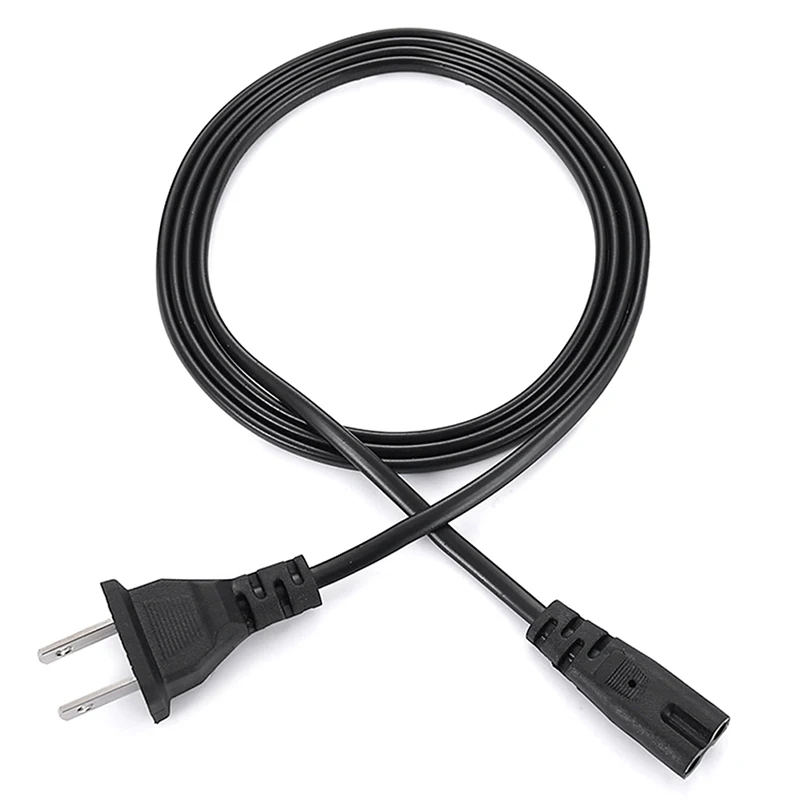 EU Power Cable 2pin IEC320 C7 US Power Extension Cord For Dell Laptop Charger Canon Epson Printer Radio Speaker PS4 XBOX