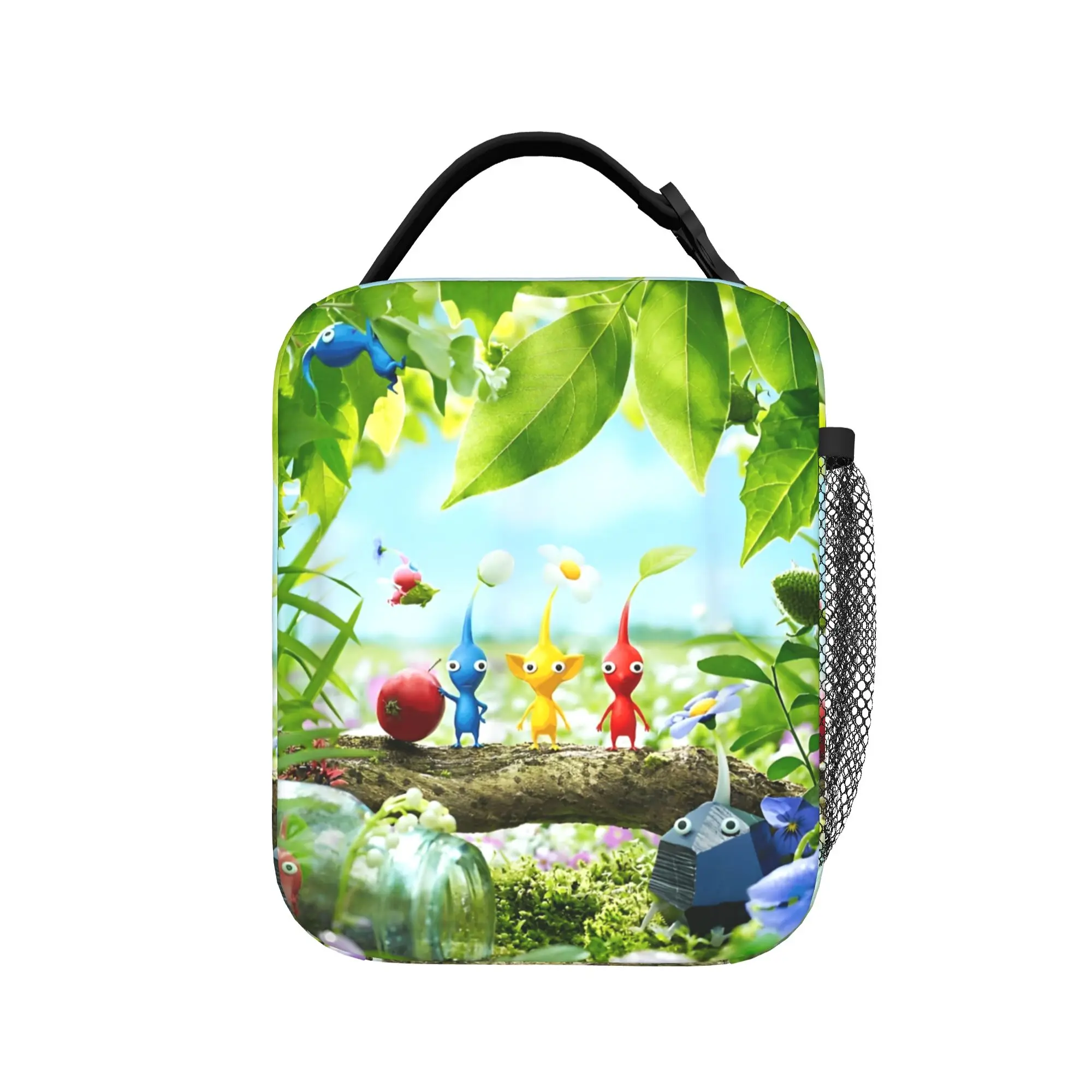 Pikmins  3 Tree Group Shot Game Insulated Lunch Bag Thermal Bag Reusable,Meal Container Portable Tote Lunch Box Food Storage Bag