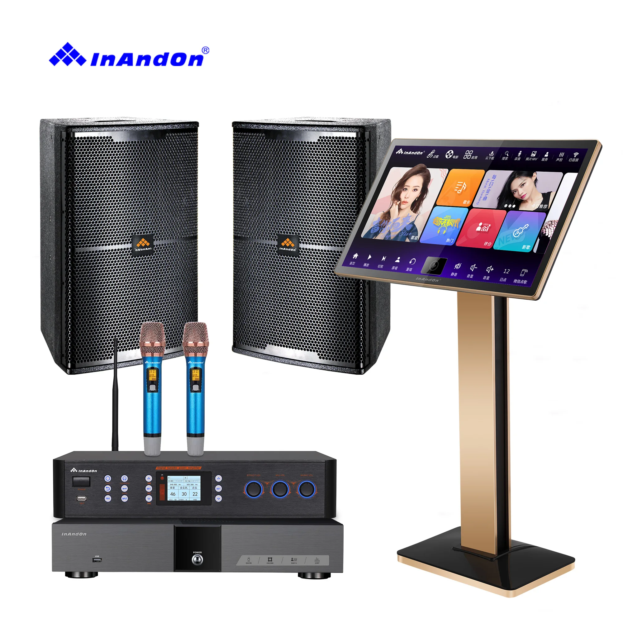 

21.5 4T V5 MAX Full Set Karaoke System Machine Home KTV InAndOn Karaoke System Machine